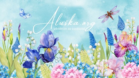 aluska.org Blue Pink Watercolor Flower Background Lilies of the Valley Irises Facebook Cover